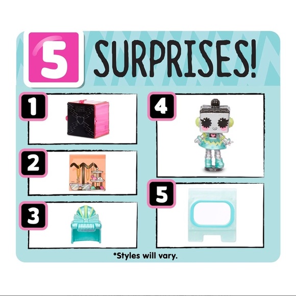 LOL Surprise Tiny Toys Series 1 - 5pk Cube Blind Box Robots Build Glamper New - Picture 9 of 11